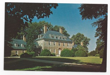VA Williamsburg Carters Grove Plantation Vintage Postcard