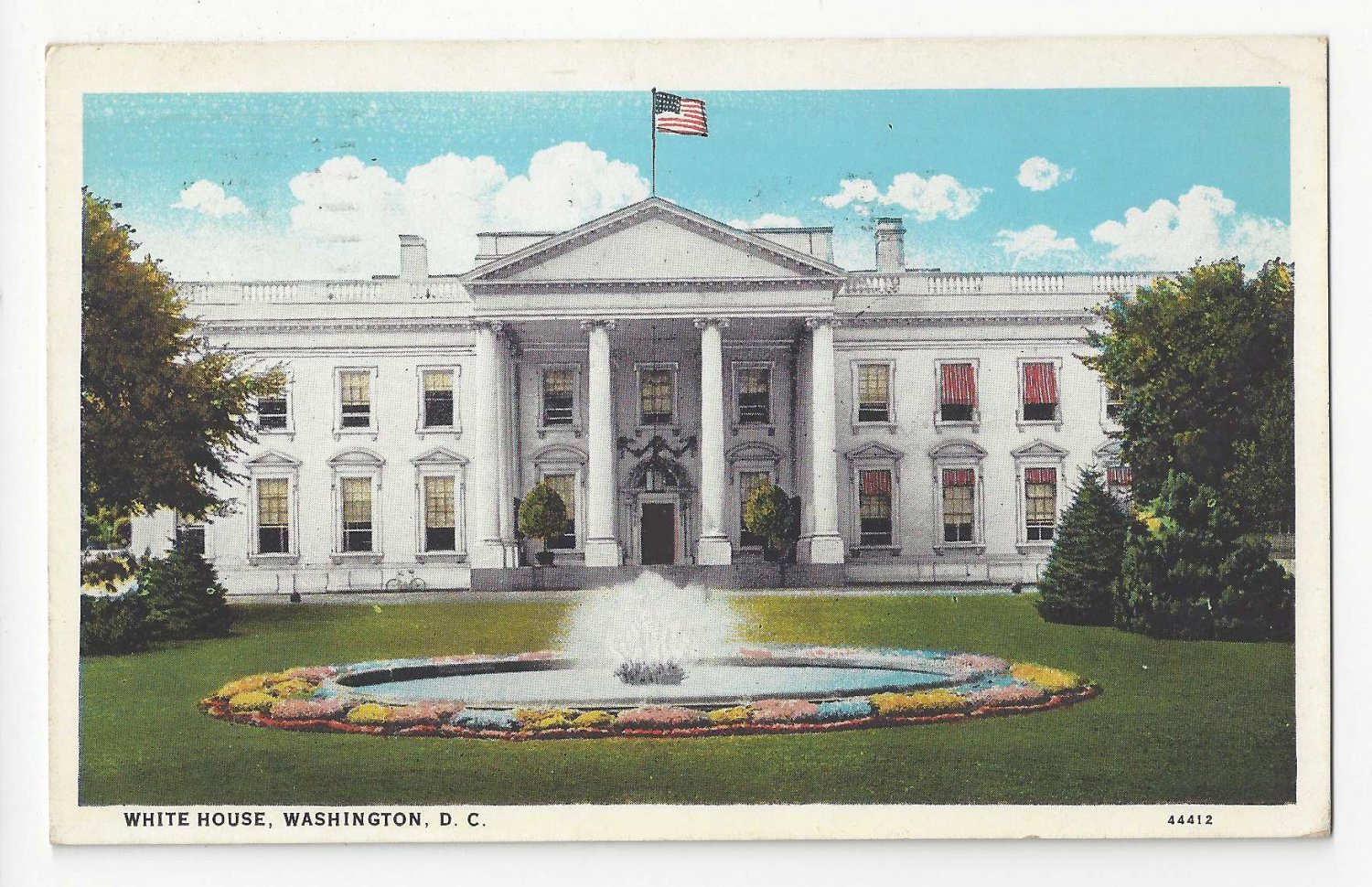 Washington DC White House Vintage 1928 Postcard