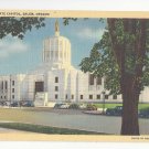 OR Salem State Capitol Vintage Curteich Linen Postcard