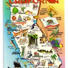 Greetings California State Map Cities Attractions Industry Vtg Postcard Greetings California State Map Cities Attractions Industry Vtg Postcard