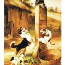 Baffled Walter Hunt Cat Dogs Haussner's Restaurant Baltimore MD Vtg Art Postcard Baffled Walter Hunt Cat Dogs Haussner's Restaurant Baltimore MD Vtg Art Postcard
