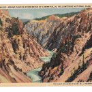 WY Yellowstone Park Grand Canyon from brink of Lower Falls Vtg Haynes Postcard WY Yellowstone Park Grand Canyon from brink of Lower Falls Vtg Haynes Postcard