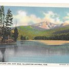 WY Yellowstone Park Sylvan Lake Cody Road Vtg Haynes Linen Postcard Wyoming