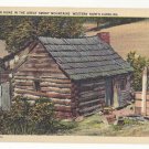 NC Smoky Mountain Home Cabin Western North Carolina Vtg Linen Postcard
