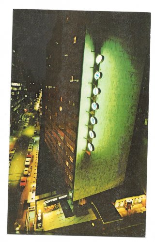 Loews Summit Hotel Night View New York City NY Vintage Postard