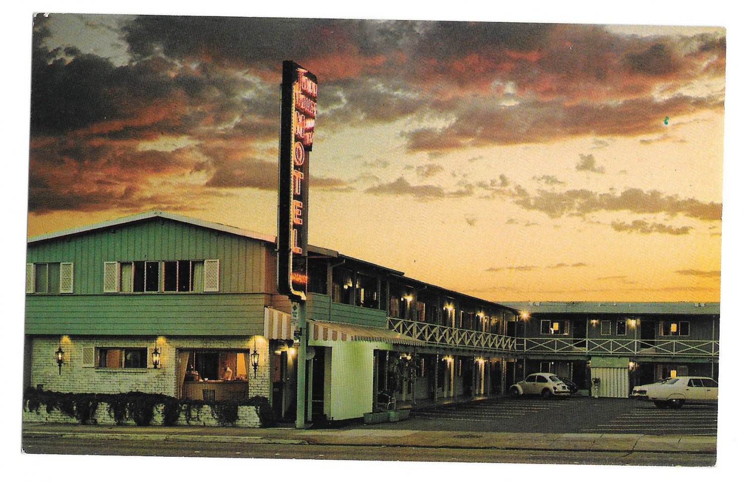 San Francisco CA Town House Motel Sunset Vintage Postard