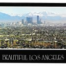 Los Angeles Skyline San Gabriel Mountains Postcard 4X6 CA