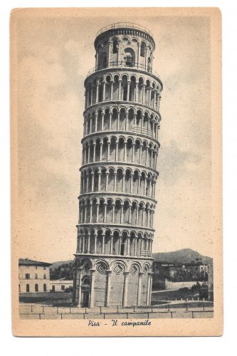 Italy Pisa Il Camponile Leaning Tower Vtg Cesare Capella Postcard