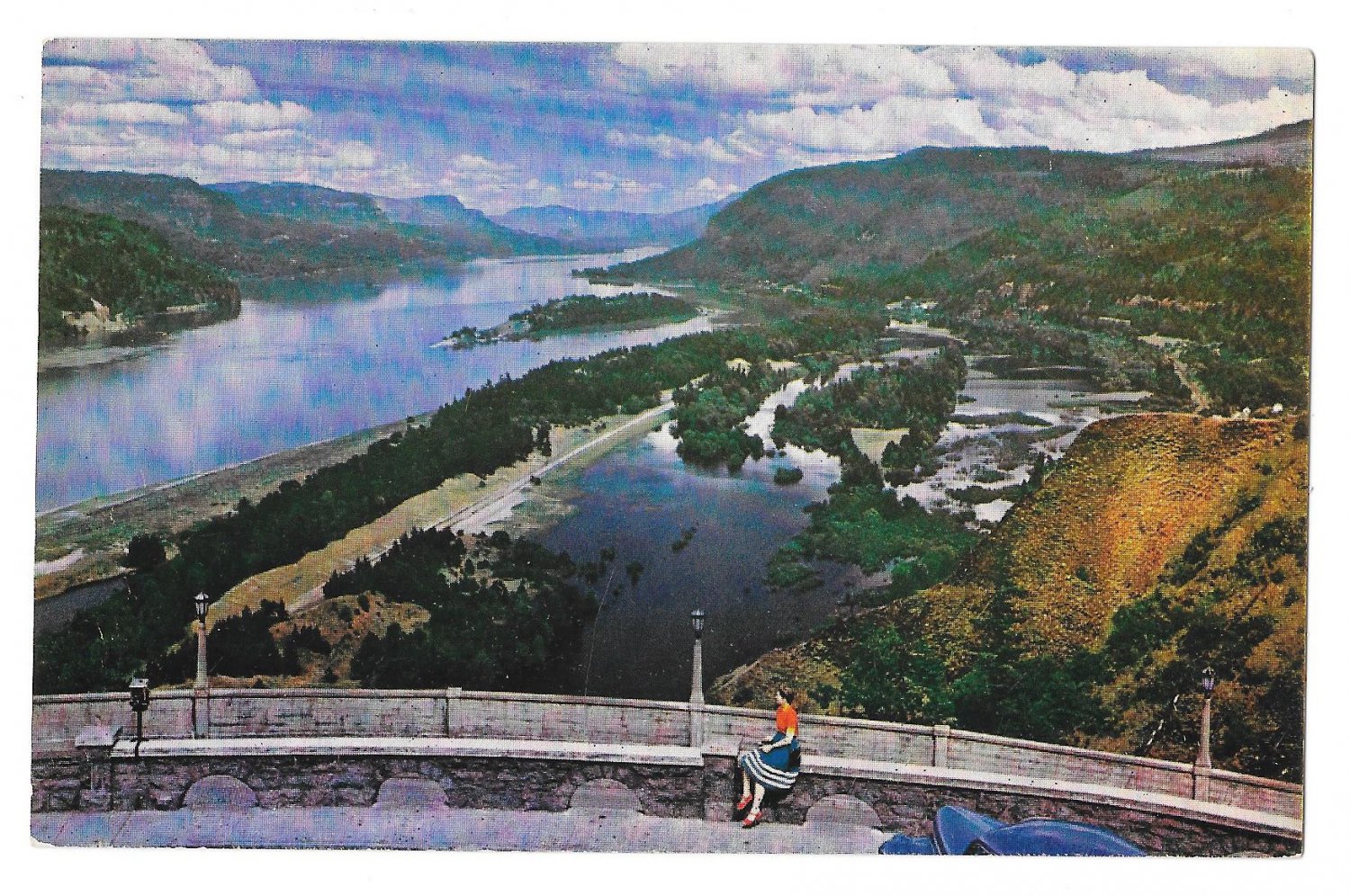 Columbia River Gorge Crown Point Oregon Vintage Columbia River Gorge Crown Point Oregon Vintage