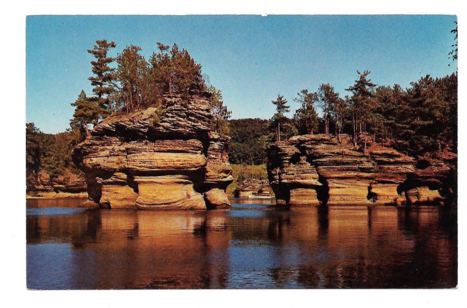 WI Sugar Bowl Lower Dells Vintage Wisconsin Postcard