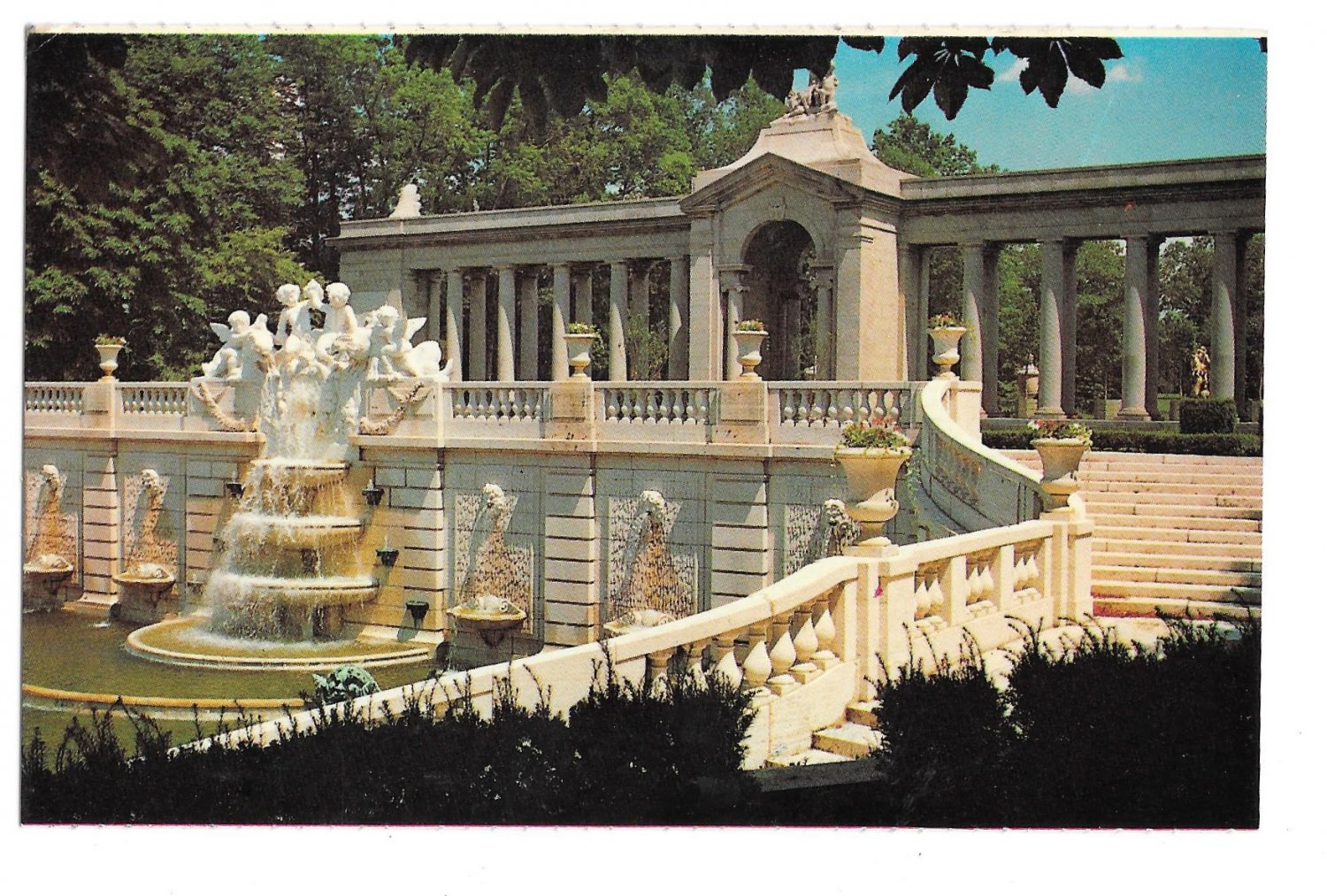 DuPont Estate Nemours Sunken Garden Wilmington DE Vtg Postcard