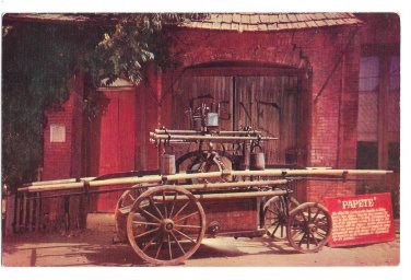 Fire Engine Papeete Columbia State Park CA Vtg Postcard