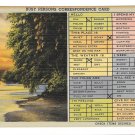 Busy Persons Correspondence Card Vtg 1945 Linen Postcard