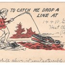 Humorous Cartoon Alligator Change of Address Vtg UDB Postcard