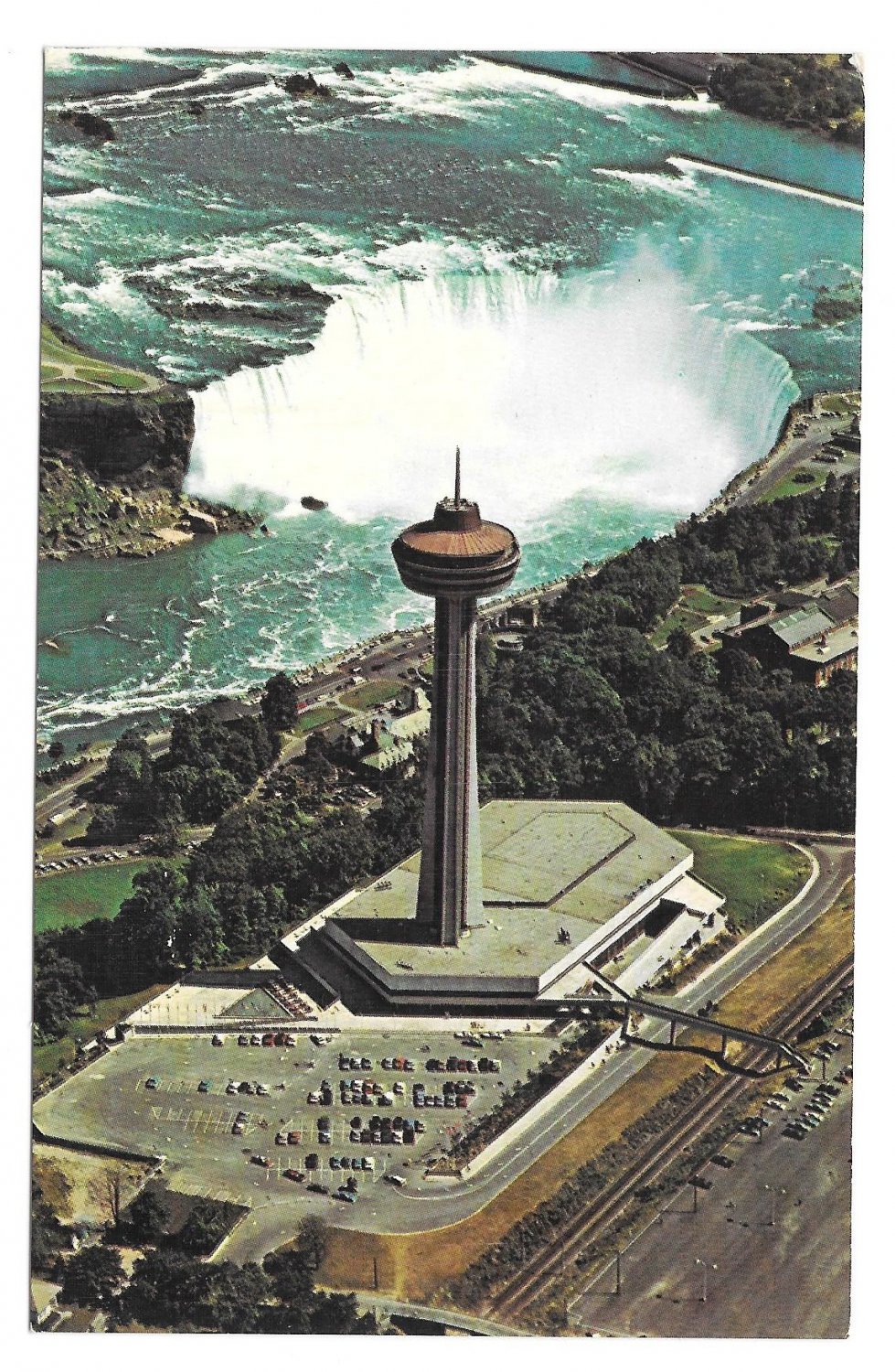 Canada Niagara Falls Skylon Park Tower Pavilion Vtg Postcard