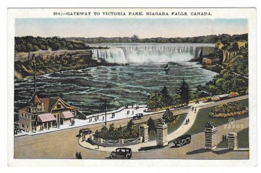 Canada Niagara Falls Gateway Victoria Park Vintage Postcard