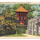 Valley Forge Washington Memorial Carillon PA Vintage Postcard