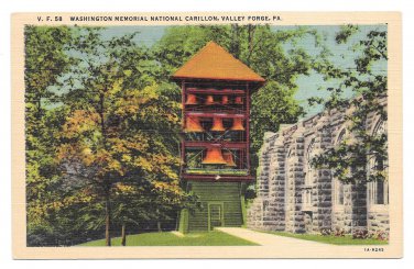 Valley Forge Washington Memorial Carillon PA Vintage Postcard