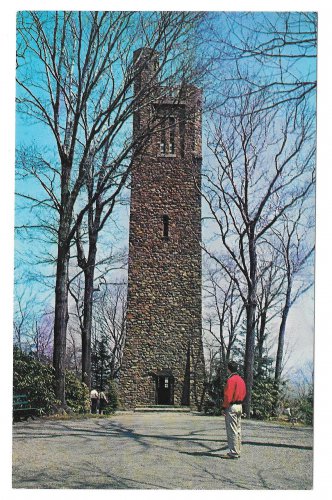 Bowmans Tower Bucks County PA Washington Crossing Vtg Postcard