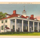 Mount Vernon Washington's Mansion VA Vintage 1947 Linen Postcard