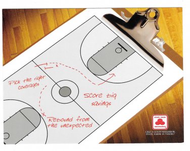 Modern Insurance Advertising Postcard State Farm Ad Basketball Game Plan