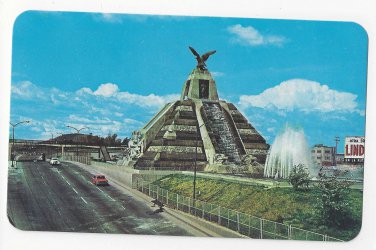 Mexico Pyramid Monument a La Raza Ciudad Vintage Postcard