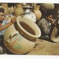 Mexico Hand Painted Pottery Tlaquepaque Jalisco Folk Art Vintage Postcard