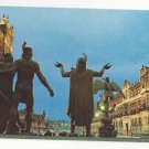 Mexico Monument Founders Tenochtitlan Statues Vintage Postcard