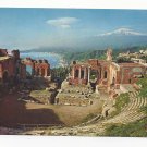 Italy Taormina Sicily Greek Theatre Archaelogy Ruins Vtg Postcard