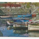 Italy Boats at Harbor Vintage Chrome Postcard 4X6