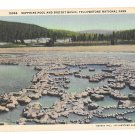 WY Yellowstone Park Sapphire Pool Biscuit Basin Haynes Linen Postcard
