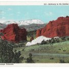 CO Pikes Peak Gateway Garden of the Gods Vintage Postcard Colorado