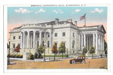Washington DC Memorial Continental Hall B S Reynolds Vintage Postcard