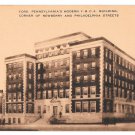 York PA YMCA Building Young Mens Christian Assoc Sepia Artvue Postcard