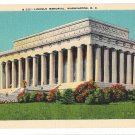 Washington DC Lincoln Memorial Vtg BS Reynolds Linen Postcard
