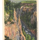 WY Yellowstone National Park Needle Grand Canyon Vintage Haynes Postcard