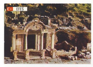 Turkey Efes Ephesus Hadrian Temple Arcadian Street Vintage Postcard 4X6