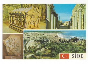 Turkey Side Multiview Classical Greek Ruins Museum Vtg Postcard 4X6