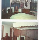 PA Valley Forge George Martha Washington Bed Rooms Set of 2 Postcards