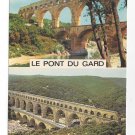 France Pont Du Gard Roman Aqueduct Dual View Vntg 4X6 Postcard