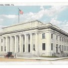 York PA Post Office Cars Vintage Tichnor White Border Postcard York PA Post Office Cars Vintage Tichnor White Border Postcard