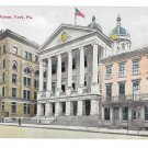 York PA County Court House Baughman House Hotel Market Street Vintage Postcard York PA County Court House Baughman House Hotel Market Street Vintage Postcard