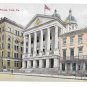 York PA County Court House Baughman House Hotel Market Street Vintage Postcard