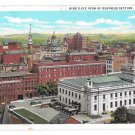 York PA Business District Post Office Birds Eye View Vintage Postcard