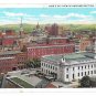 York PA Business District Post Office Birds Eye View Vintage Postcard