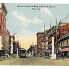 York PA Market St Looking East from Square Jessop Culp Vntg Postcard