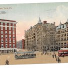 York PA Center Square Two Trolleys Vntg Valentine and Sons Postcard York PA Center Square Two Trolleys Vntg Valentine and Sons Postcard