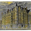 York PA Colonial Hotel Night Vintage Postcard Wallick's News Stand