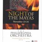 Philadelphia Orchestra Night of the Mayas Concert Advertising Postcard