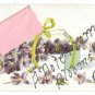 Bloomsburg PA Note Envelope Add-On Embossed Flowers Glitter Vintage Novelty Postcard
